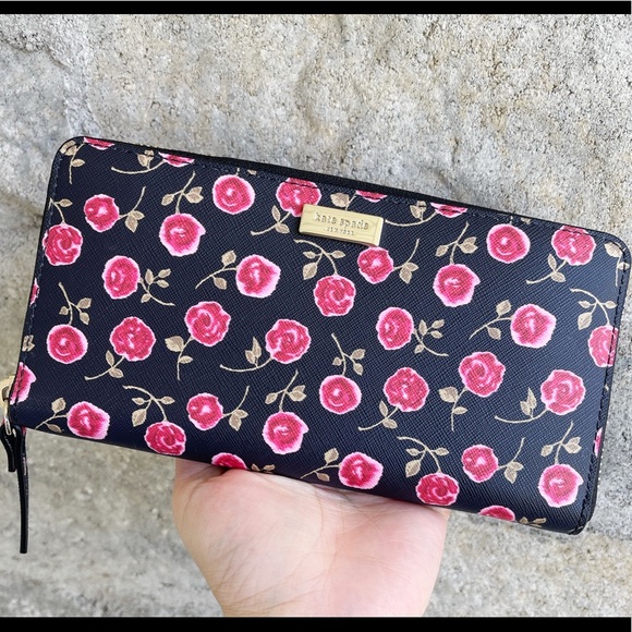 NWT🌸Kate Spade Floral Large Zip-Around Wallet - Picture 2 of 4